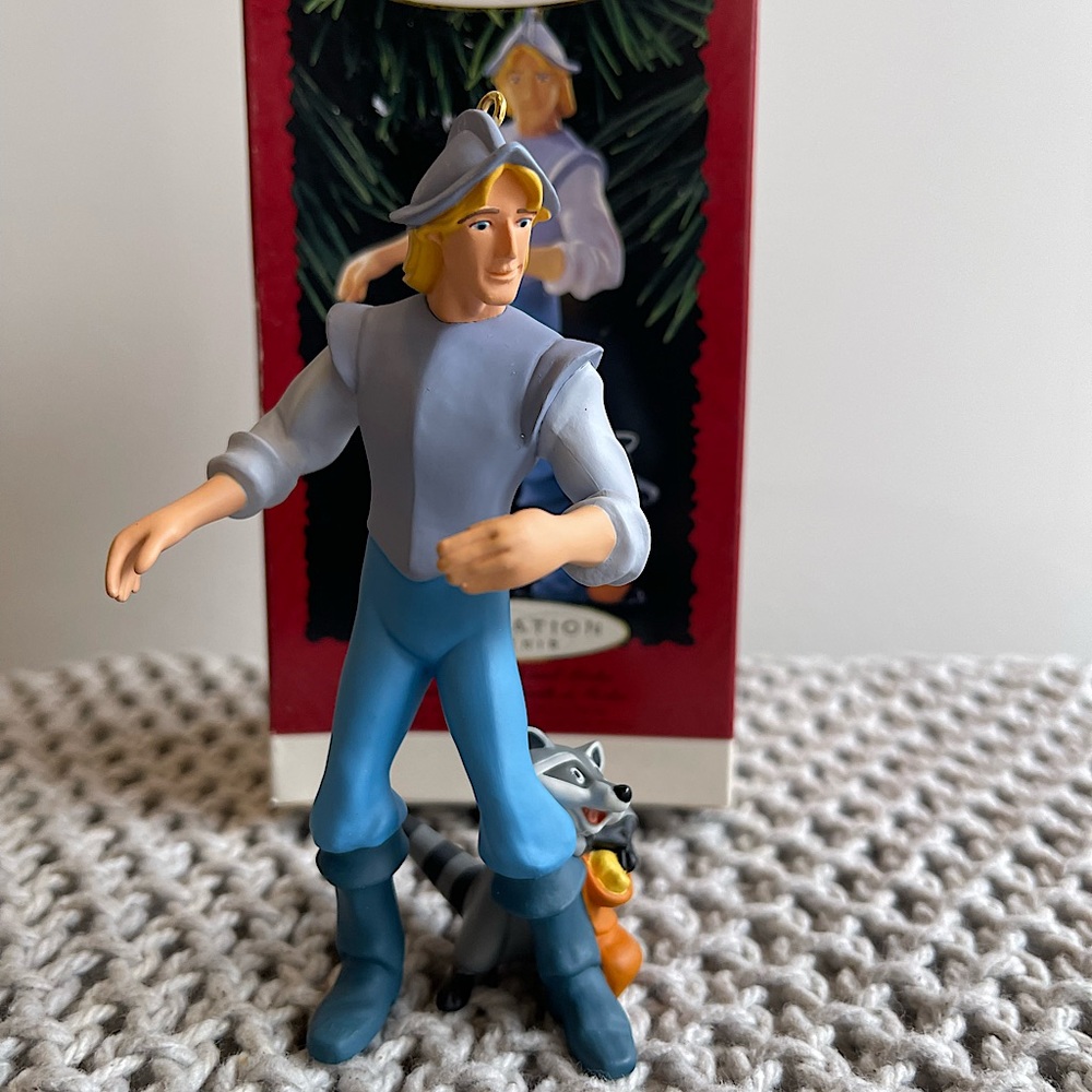 DISNEY Hallmark Keepsake Ornament Vintage Pocahontas - John Smith & Meeko